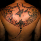 Tattoo de raie polynesienne