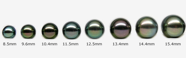 taille des perles de tahiti