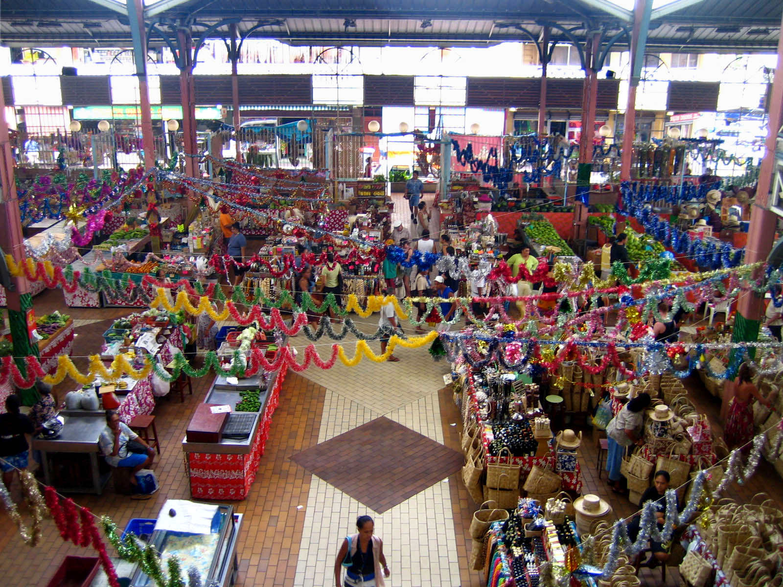 Le marché de Papeete a tahiti 