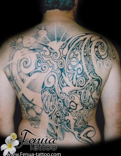 7°) points et tatouage polynesien