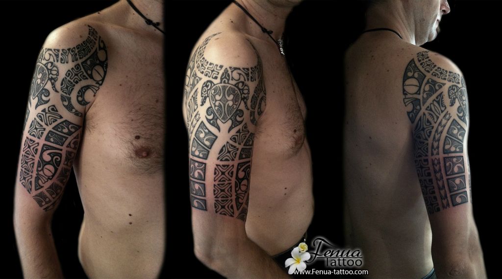 photos tatouages polynesien avant bras homme