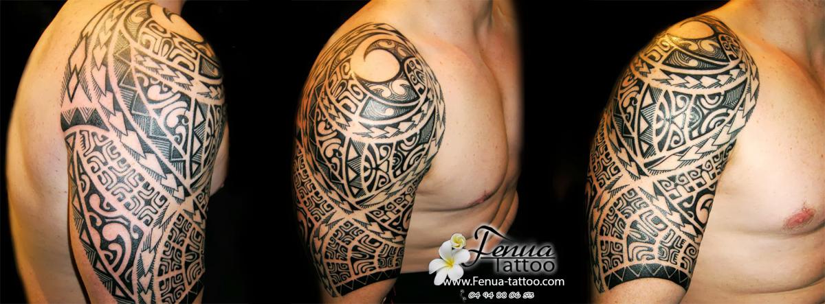 tatouage polynésien et maori tribale traditionnel symbole