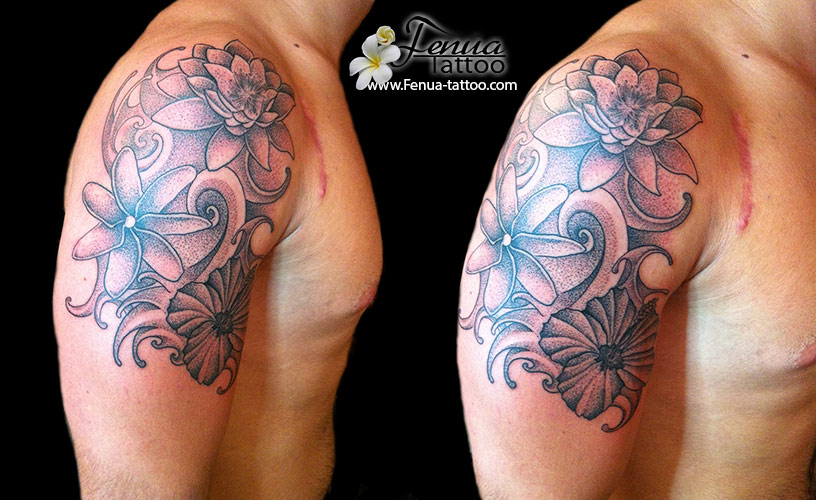 Tatouage en point dotwork dot art tattoo